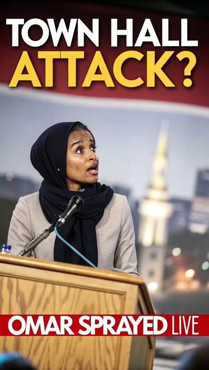 Ilhan Omar Sprayed at MN Town Hall — Chaos Erupts During Immigration Debate #breakingnews