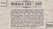 Esad Mansur - Bakara Suresi Tefsiri 102-103