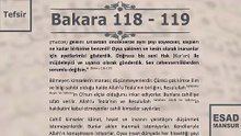 Esad Mansur - Bakara Suresi Tefsiri 118-119