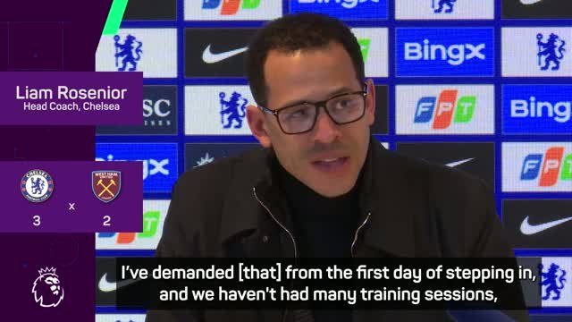 Rosenior hails Chelsea spirit in historic comeback win over West Ham