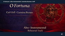 O Fortuna ( C. Orff | Carmina Burana ) Alto Instrumental rehearsal track