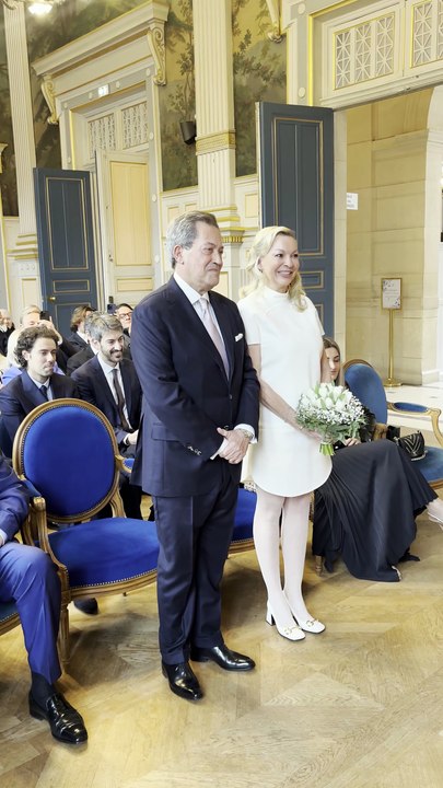 Georges Fenech et Amélie Leperre-Dimeglio - Mariage civil de Georges Fenech et Amélie Leperre-Dimeglio à la mairie du 16ème arrondissement de Paris