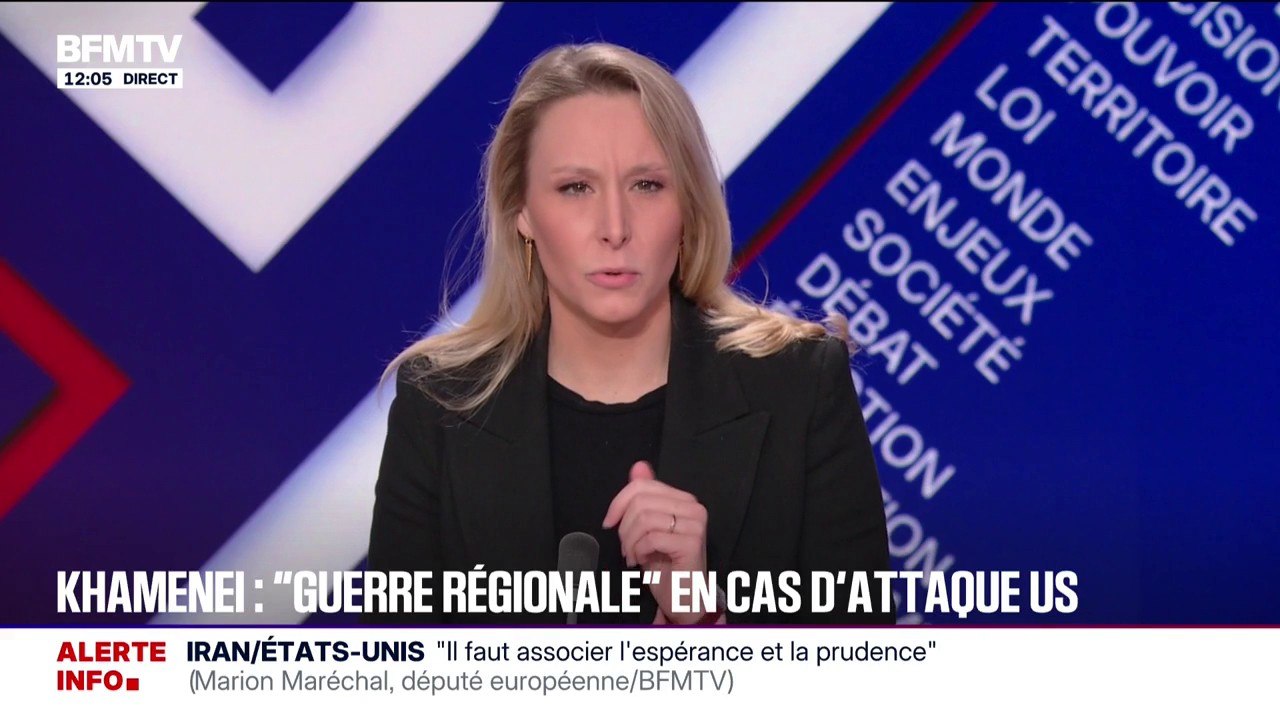 Donald Trump avec l'Iran: "Je pense qu'il est dans une guerre psychologique", estime Marion Maréchal, députée européenne