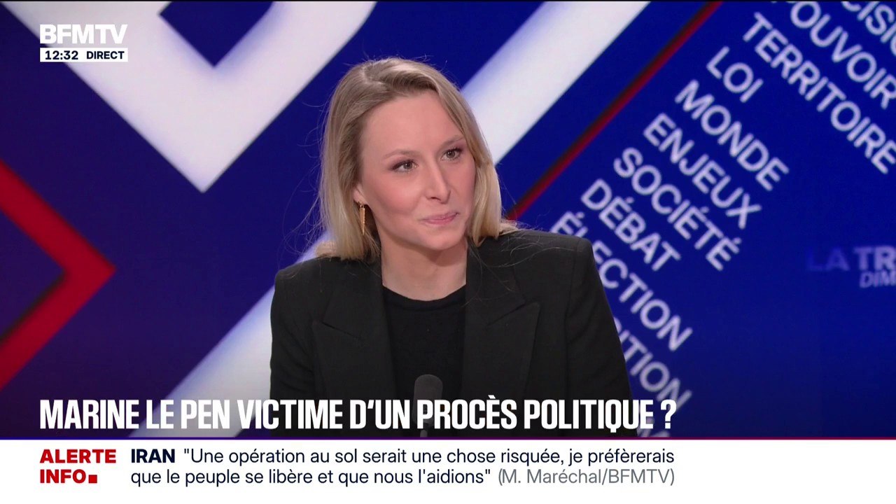 Procès de Marine Le Pen: "Ce n'est pas aux juges de décider qui peut être président de la République", lance Marion Maréchal, députée européenne