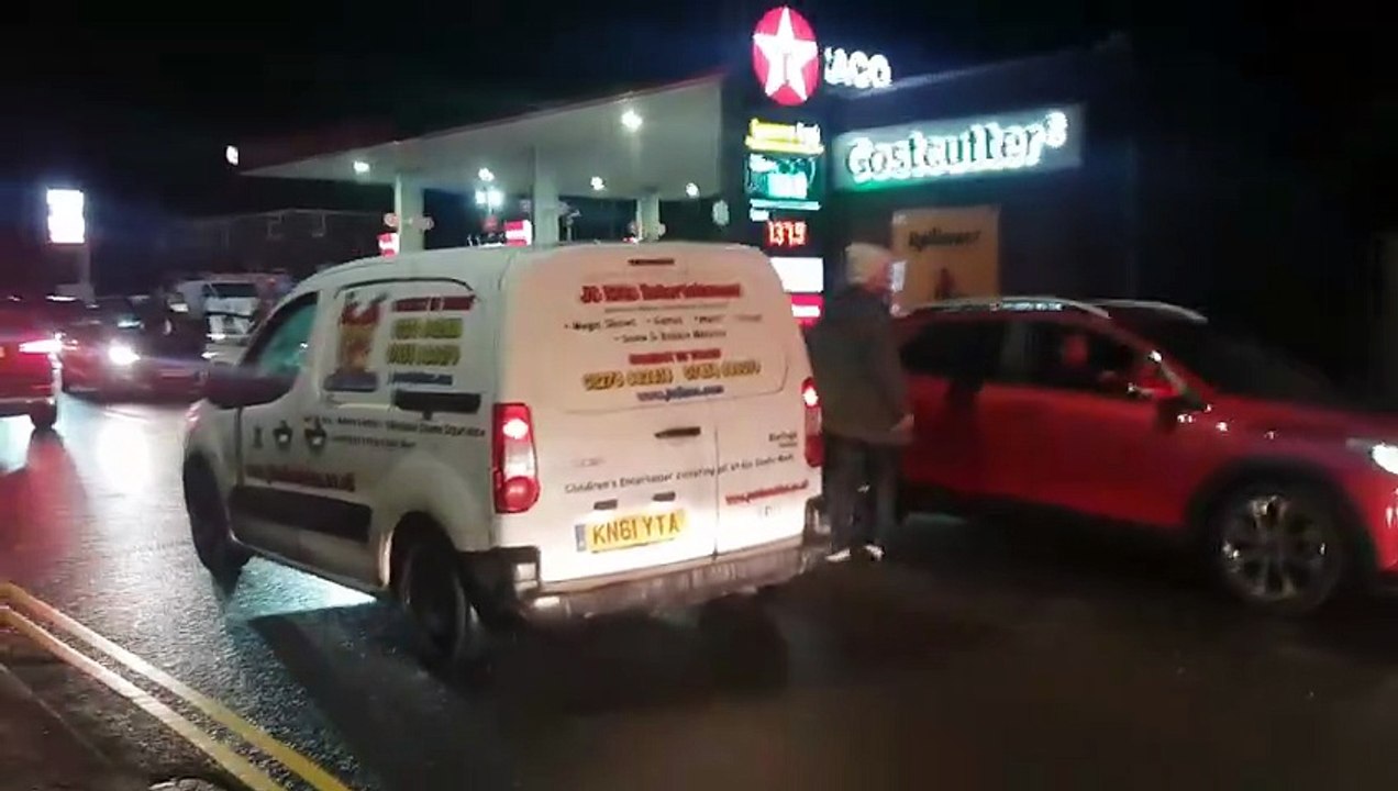 Chaos in Longforth Road, Wellington, after a minor car crash on Saturday evening.