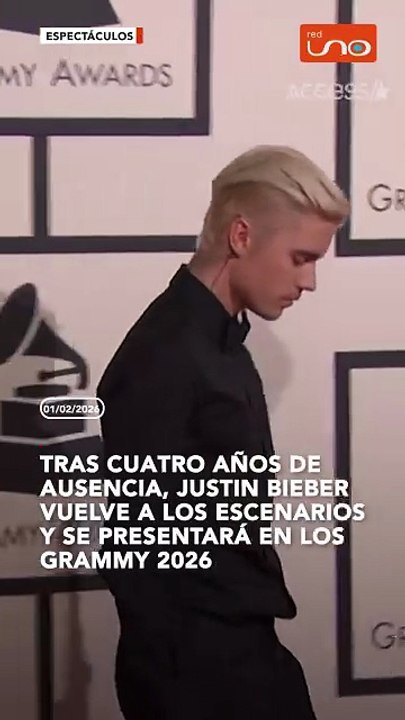 Después de una pausa por problemas de salud, Justin Bieber regresará a los Grammys tras 4 años de ausencia