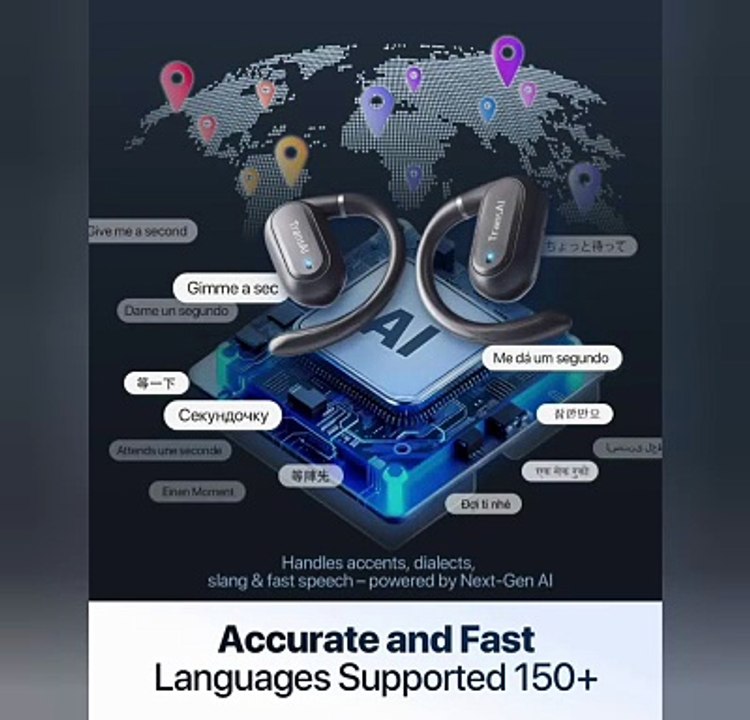 Real-Time Translation Earbuds - 157 Languages Instant Translator