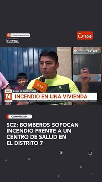 SCZ: Bomberos sofocan incendio frente a un centro de salud en el Distrito 7