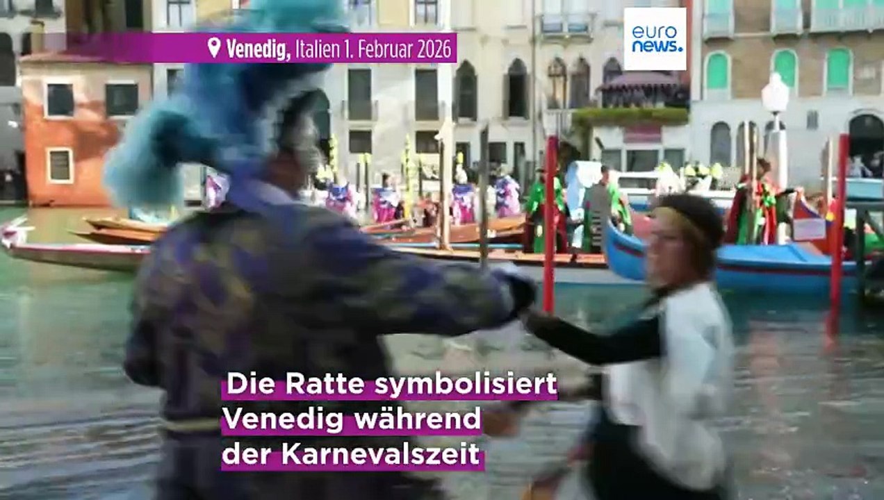 Rattenboot, Masken und Ausnahmezustand: So feiert Venedig Karneval 2026