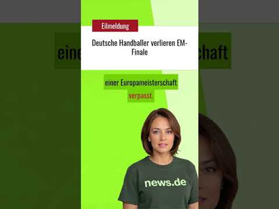 Deutsche Handballer verlieren EM-Finale