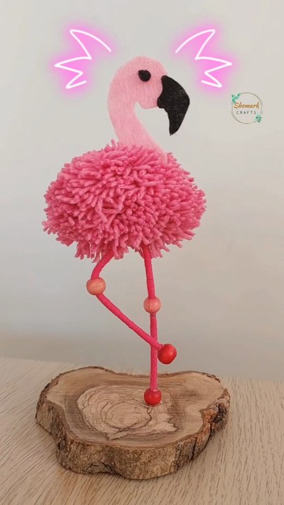 🦩 How To Make Flamingo from Yarn and Felt | Creative Craft Ideas #flamingo #wool