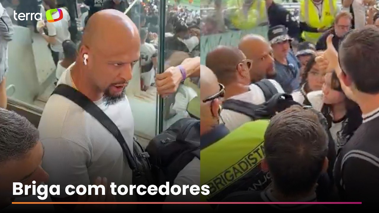 Felipe Melo briga com torcedores do Corinthians