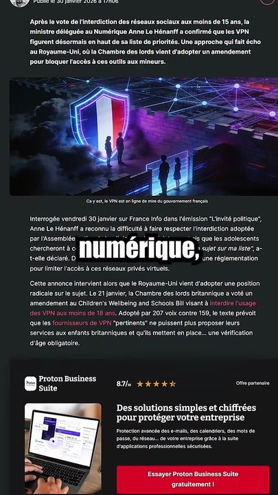 VPN - bientôt interdit en France…