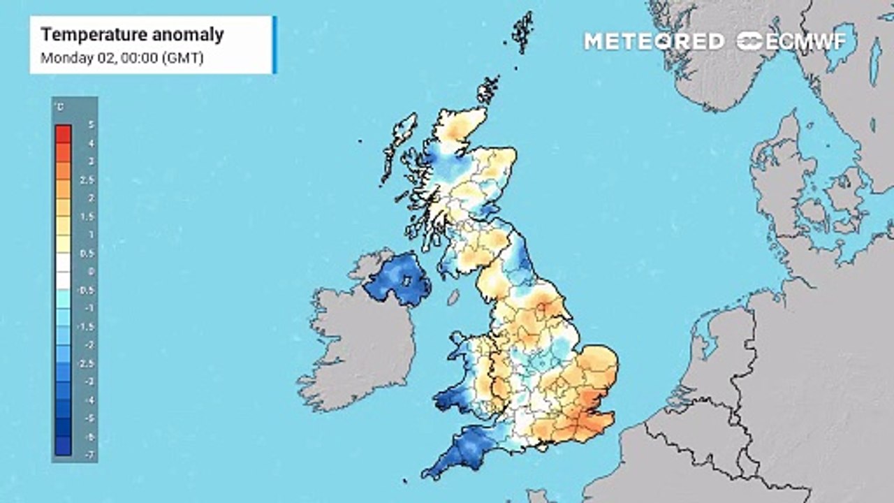 Temperatures to get colder by Tuesday and easterly wind arrives