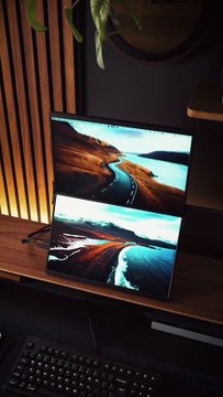Dual Portable Monitor 15.6 – Folding Stacked Triple Screen Laptop Extender