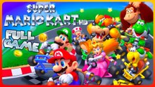 Super Mario Kart HD FULL GAME Longplay (SNES) 4k