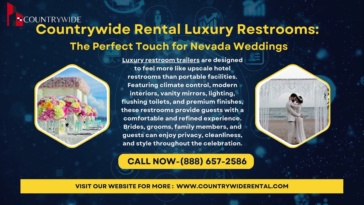 Countrywide Rental Luxury Restrooms The Perfect Touch for Nevada Weddings