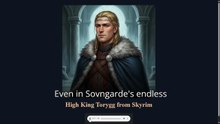 High King Torygg AI Monologue