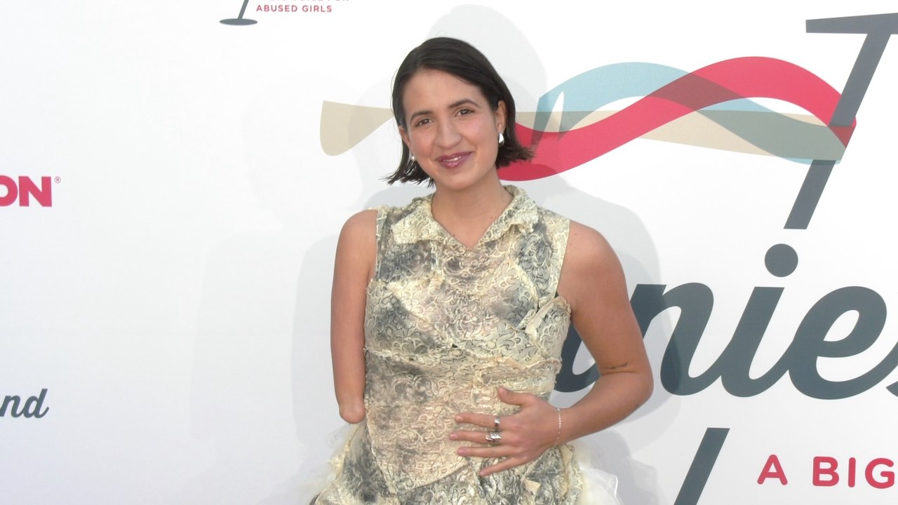 Victoria Canal on the red carpet at Steven Tyler's 7th annual GRAMMY Awards viewing party