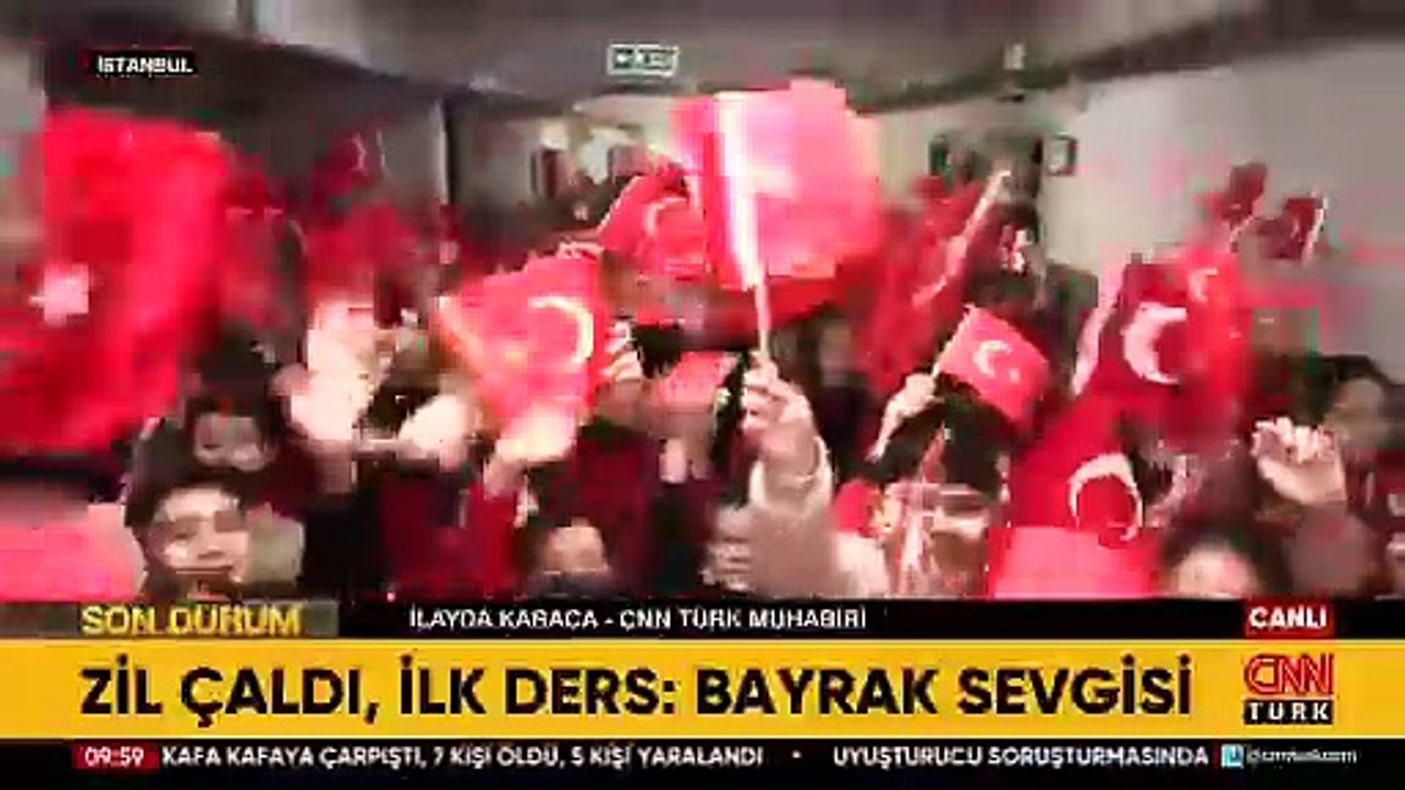 Zil çaldı, ilk ders: BAYRAK SEVGİSİ!