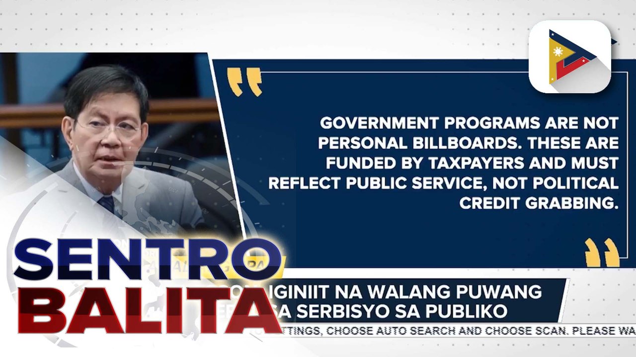 Sen. Lacson, suportado ang hakbang ng DILG vs. mga epal na politiko; Sen. Erwin Tulfo, iginiit na dapat bawal ang pulitika sa pagbibigay ng ayuda | ulat ni Louisa Erispe