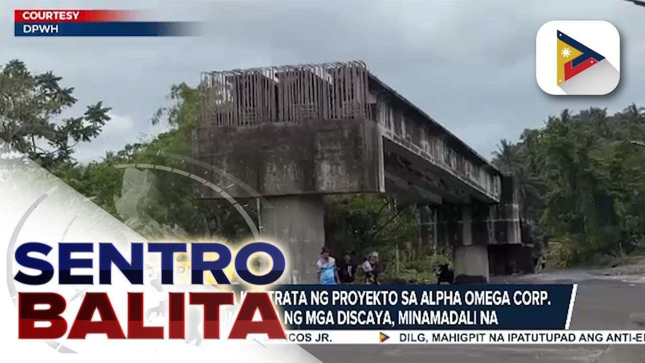 Malabog Flyover sa Albay, target ng DPWH na matapos sa loob ng 2 taon;  termination sa kontrata sa Alpha Omega Corp. na kumpanya ng mga Discaya, minamadali na