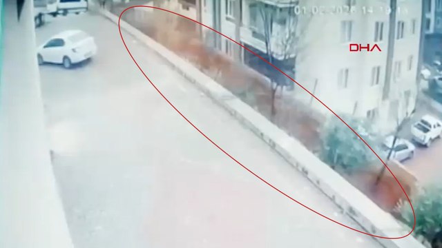 Gaziantep’te istinat duvarının çökmesi kamerada