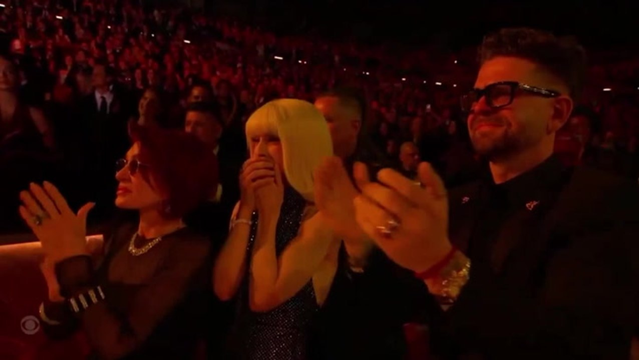 Kelly and Sharon Osbourne left in tears at heartfelt Grammy Awards tribute to Ozzy