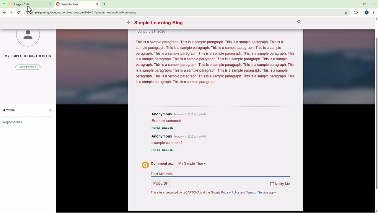 Blogger 40 Customizing Comment Form Text