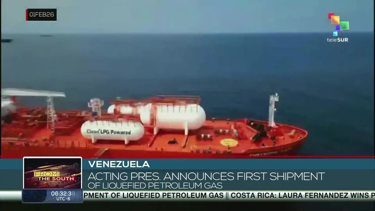 Acting president announces first shipment of liquefied petroleum gas