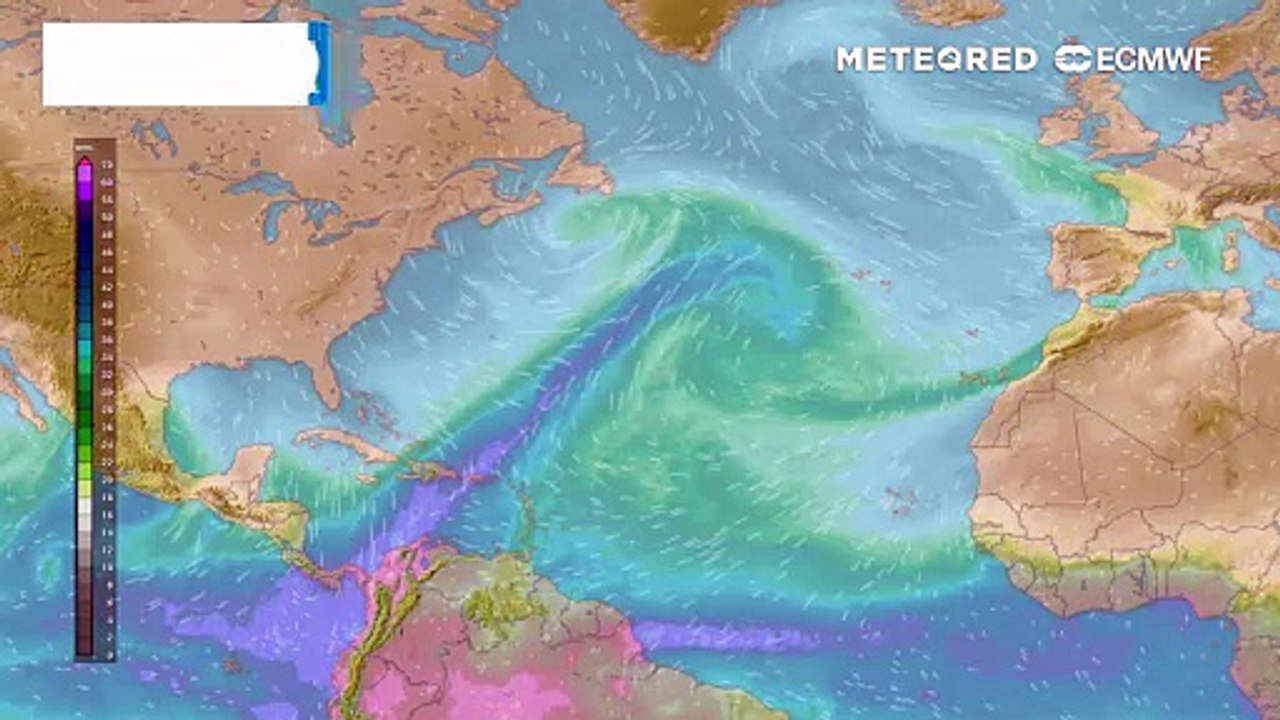 Un fiume atmosferico, attivato dalla poderosa ondata artica sugli USA, è diretto verso l'Europa sud-occidentale.
