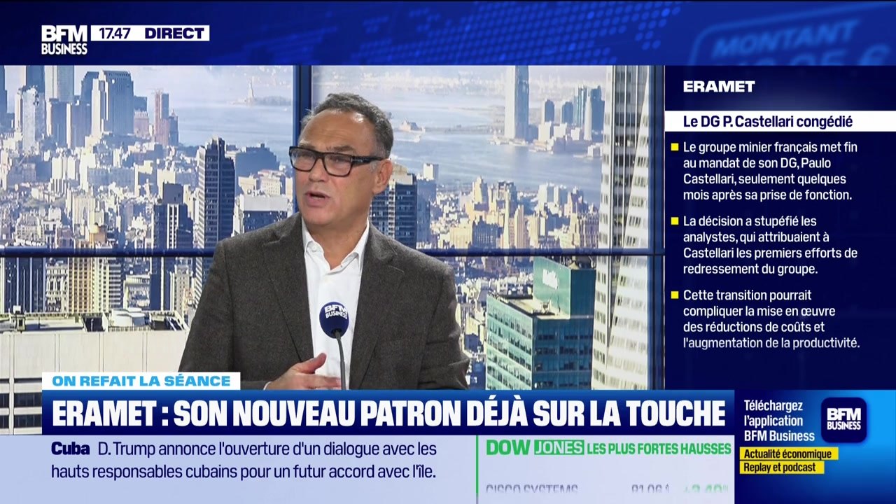 On refait la séance : Eramet, son nouveau patron déjà sur la touche - 02/02