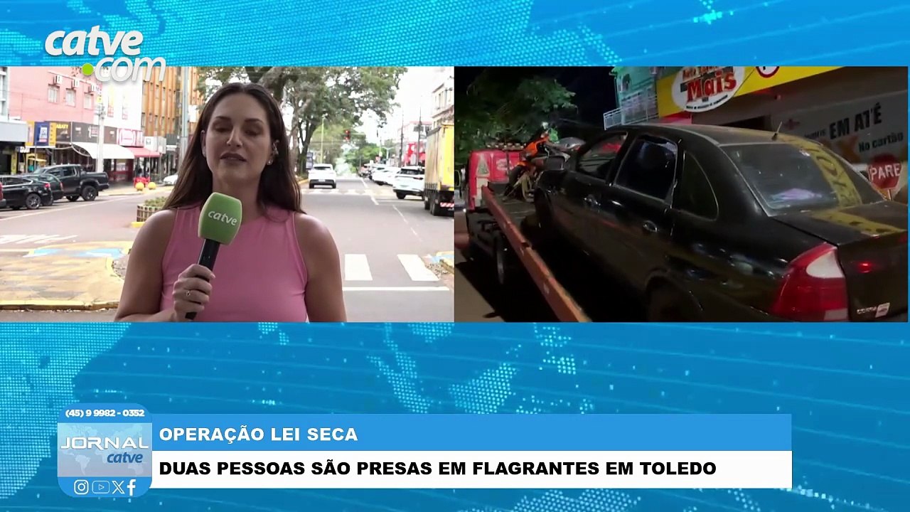 Operação Lei Seca resulta em duas prisões por embriaguez ao volante em Toledo