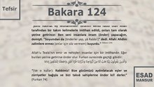 Esad Mansur - Bakara Suresi Tefsiri 124