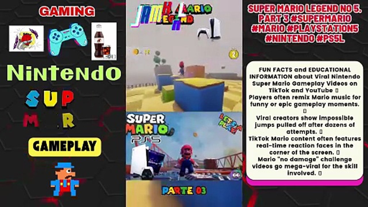 #NINTENDO SUPER MARIO #GAMEPLAY🎮 Ep2 Super Mario Legend No 5. Part 3 #supermario #mario #playstation5 #nintendo #ps5l