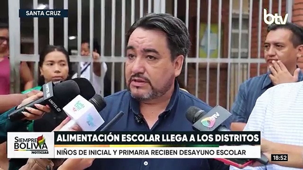 Desayuno escolar llegará a los niveles inicial y primario en Santa Cruz de la Sierra