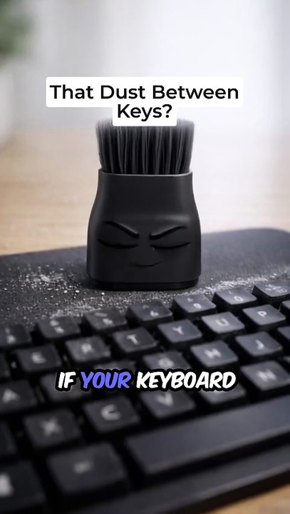 Your Keyboard Is “Snowing”… Here’s the Fix 😳 #keyboardcleaning #desksetup #oddlysatisfying #lifehack