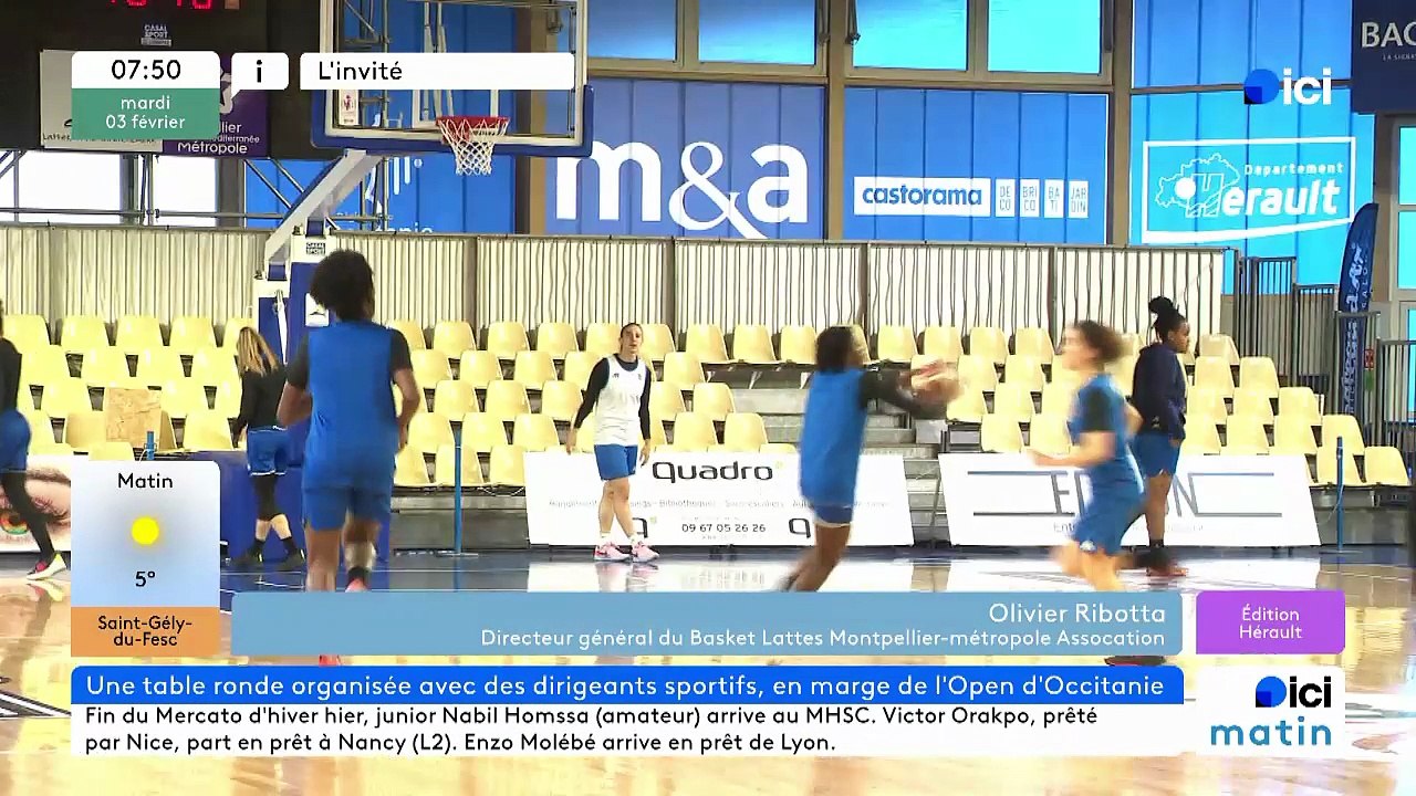 Olivier Ribotta directeur du BLMA le club  féminin de basket de lattes /Montpellier