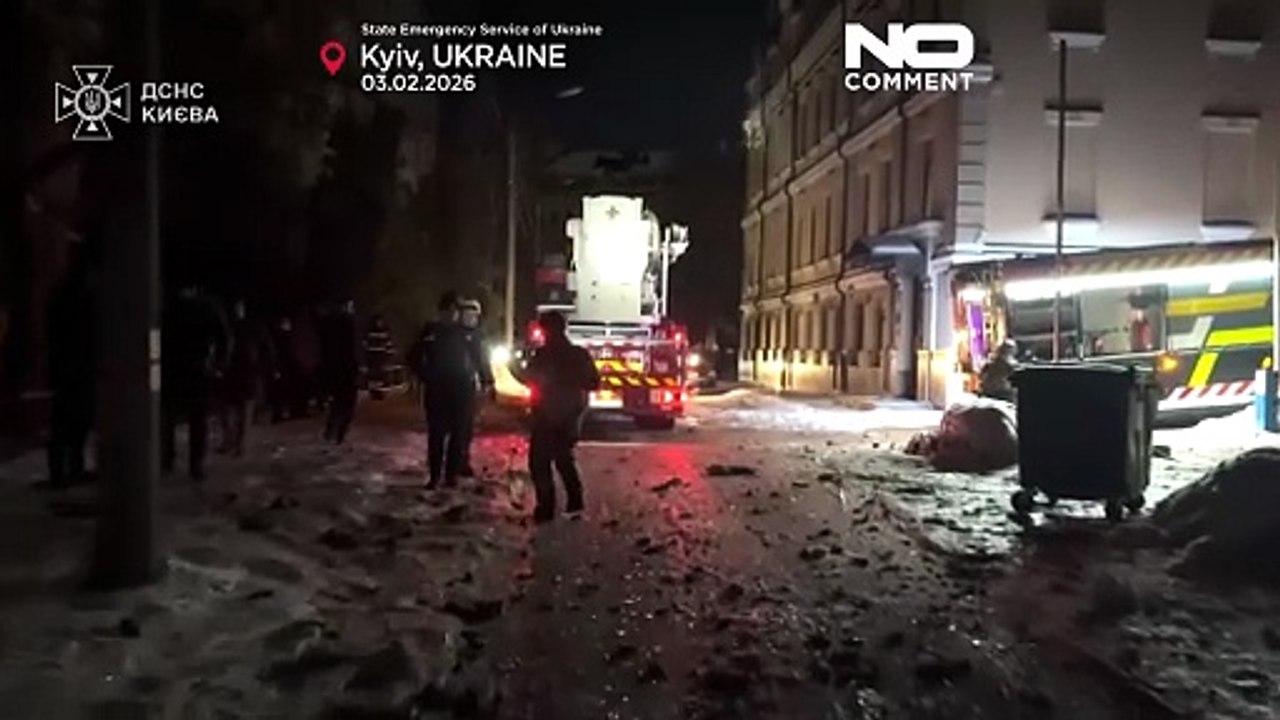 Russische Drohnen greifen Kyjiw an: Brände und Verletzte in mehreren Stadtteilen