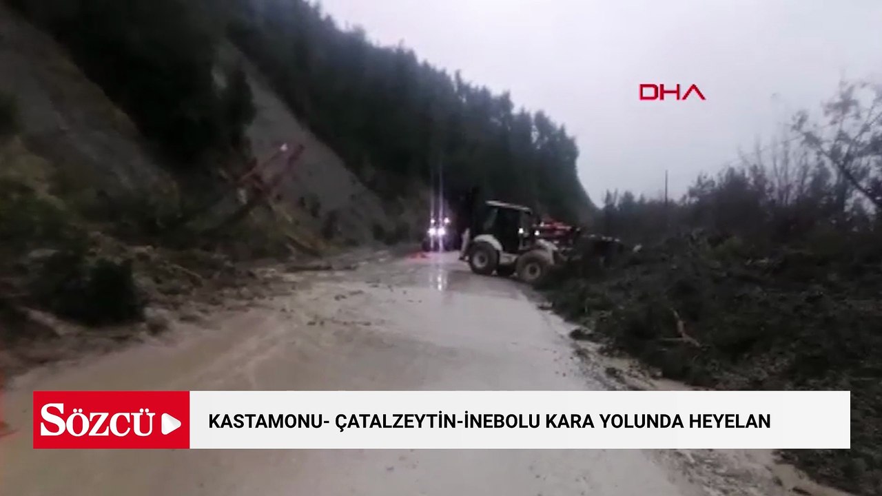 Kastamonu- Çatalzeytin-İnebolu kara yolunda heyelan