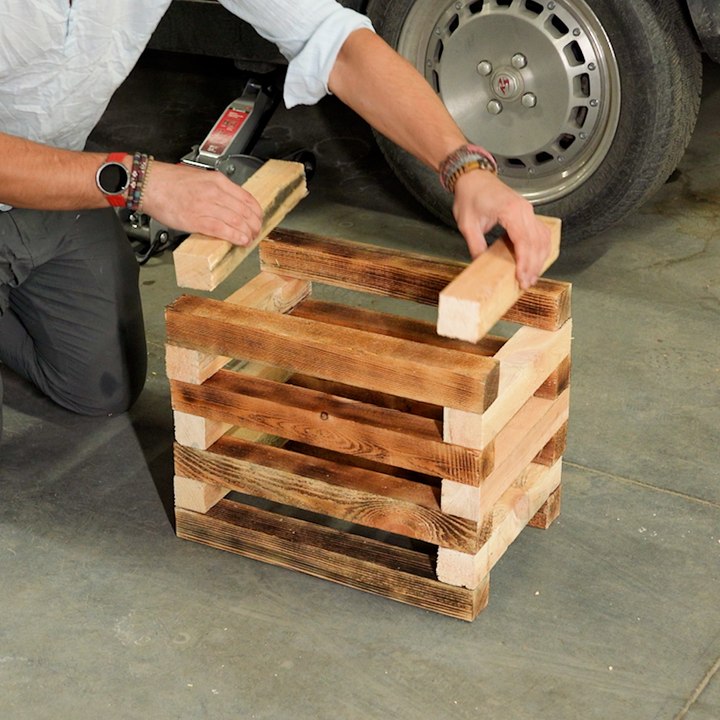 DIY Wood Blocks Hack To Stay Safe Under The Car 🔧🚗