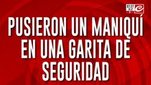 Insólita pelea contra la delincuencia: colocaron maniquí en garita de seguridad