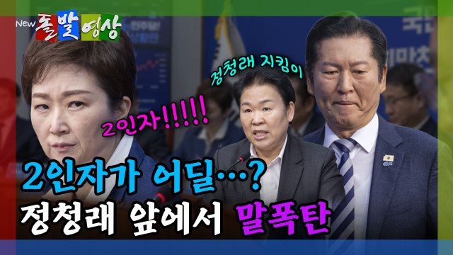[돌발영상] 2인자가 어딜…? 정청래 앞에서 말폭탄 / YTN