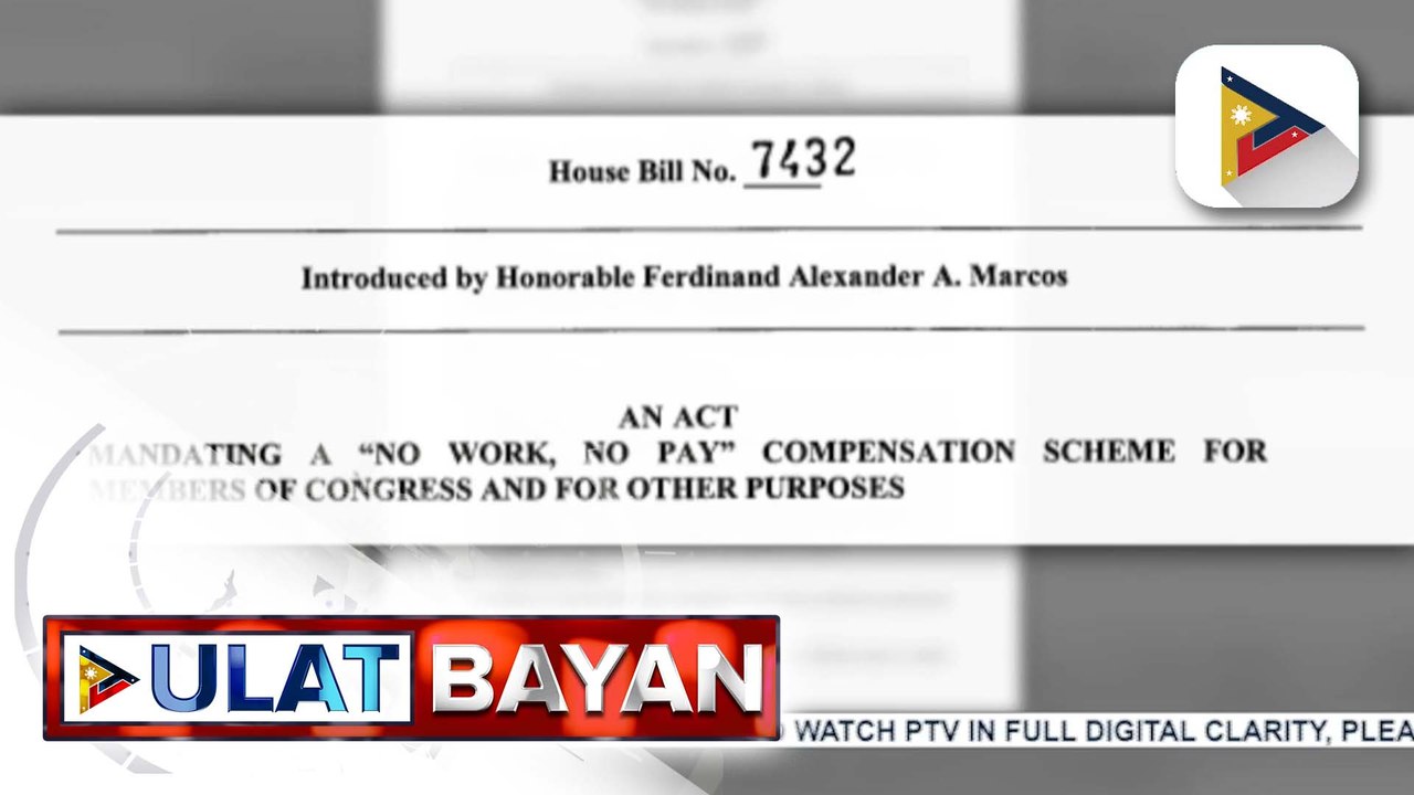 Panukalang 'No Work No Pay' sa mga mambabatas na hindi dadalo sa plenary sessions at committee hearings nang walang beripikadong dahilan, isinusulong sa Kamara | ulat ni Vel Custodio