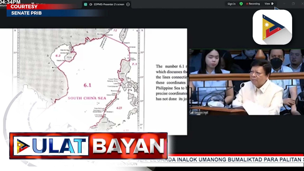 Sen. Kiko Pangilinan at Sen. Rodante Marcoleta, naging mainit ang sagutan sa sakop at coordinates ng WPS | ulat ni Louisa Erispe