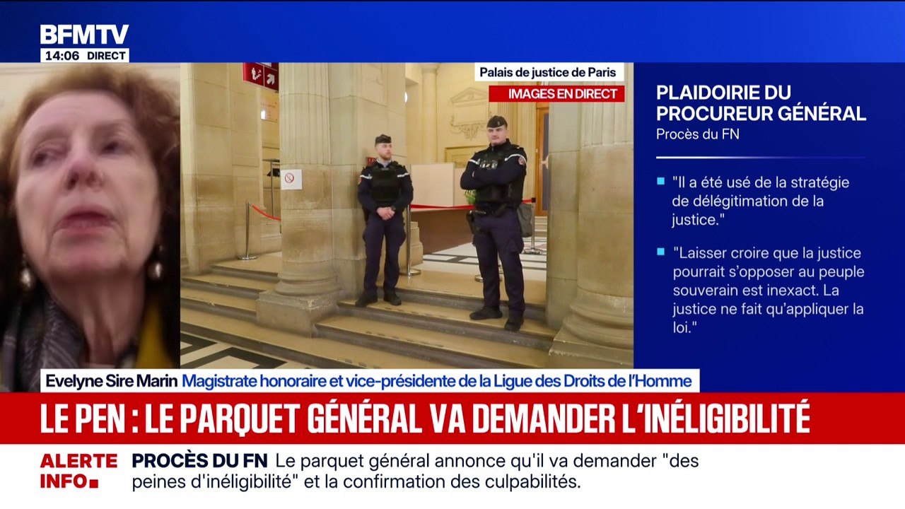 Procès en appel du RN: "Marine Le Pen pourrait très bien ne pas être condamnée à de l'inéligibilité", explique Evelyne Sire Marin, magistrate