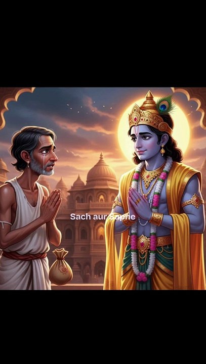 भगवान ने भी इस गरीब का इंतज़ार किया… वजह जानकर आँखें भर आएँगी 😳🙏 #krishna #sudama