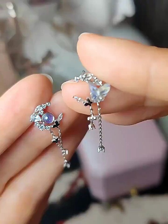 Korean Butterfly Crystal Earrings Under $2 😳 Viral Cheap Jewelry Find