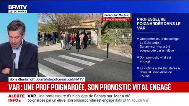 Professeure poignardée à Sanary-sur-Mer: le pronostic vital de  l'enseignante est engagé