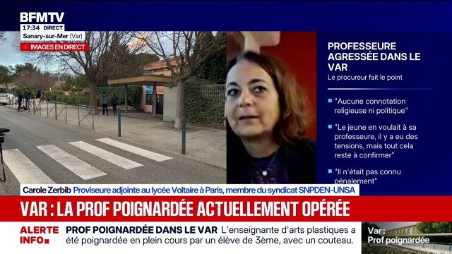 Professeure poignardée à Sanary-sur-Mer: Carole Zerbib, membre du syndicat SNPDEN-UNSA déplore une banalisation de la violence